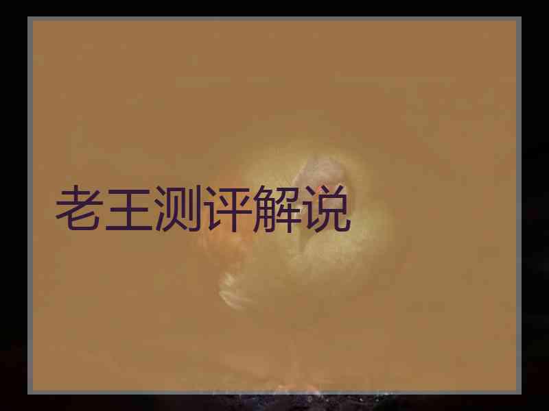 老王测评解说 老王测评解说