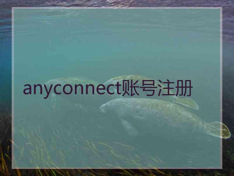 anyconnect账号注册 anyconnect账号注册