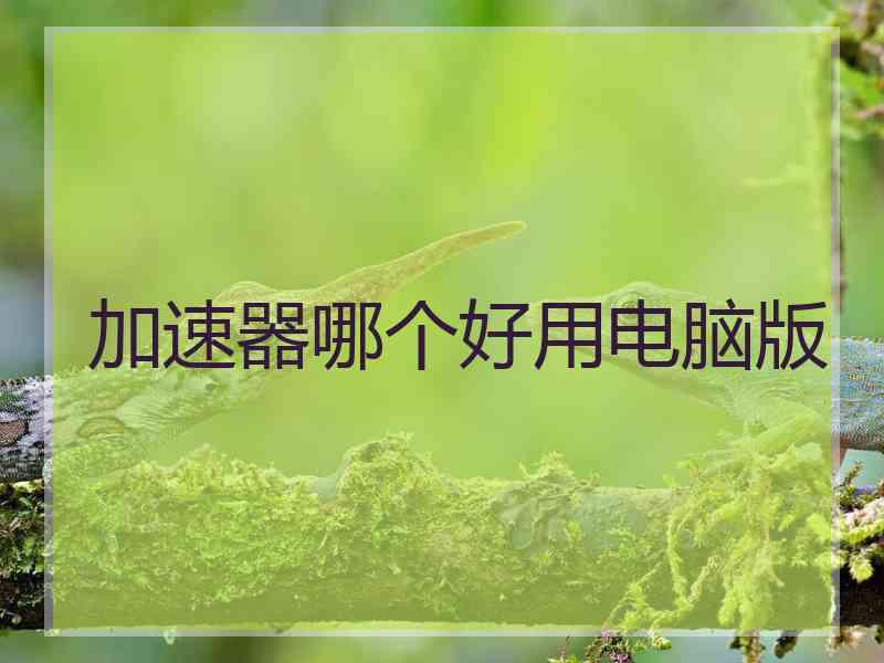加速器哪个好用电脑版 加速器哪个好用电脑版