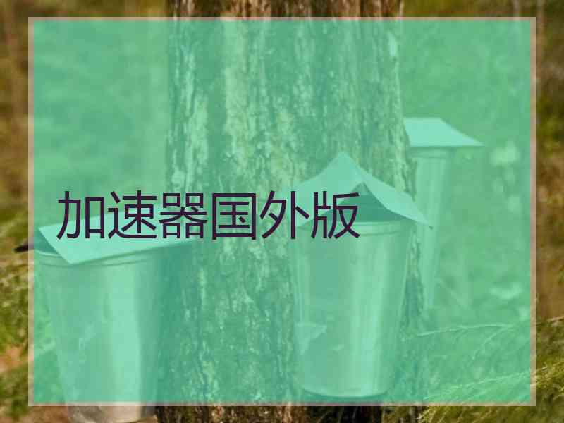 加速器国外版 加速器国外版