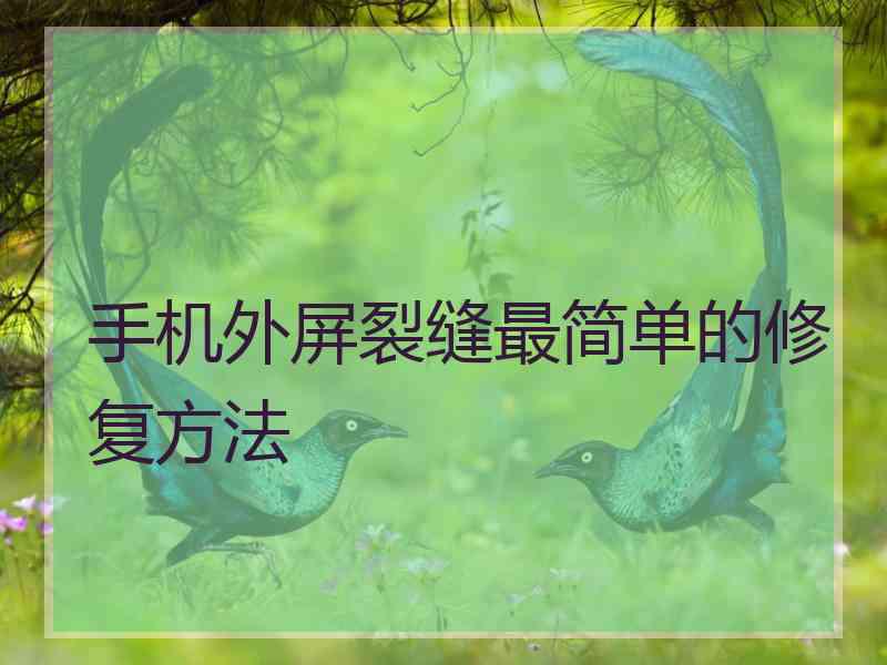 手机外屏裂缝最简单的修复方法 手机外屏裂缝最简单的修复方法