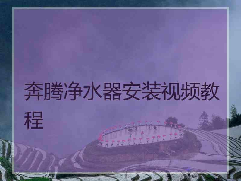 奔腾净水器安装视频教程 奔腾净水器安装视频教程