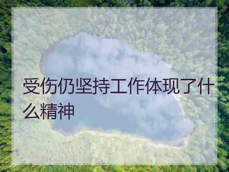 受伤仍坚持工作体现了什么精神 受伤仍坚持工作体现了什么精神