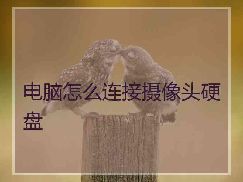 电脑怎么连接摄像头硬盘 电脑怎么连接摄像头硬盘