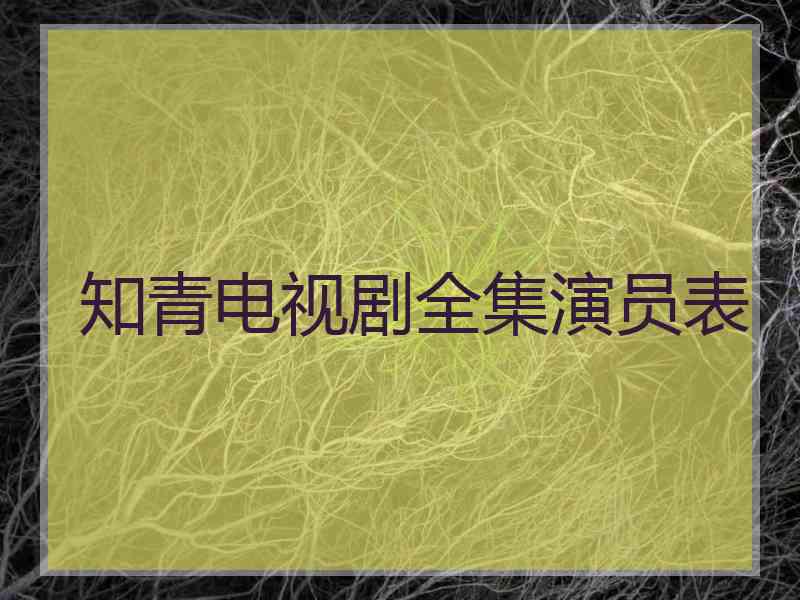 知青电视剧全集演员表 知青电视剧全集演员表