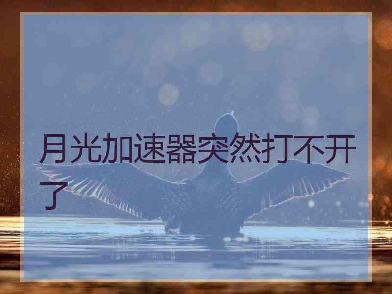 月光加速器突然打不开了 月光加速器突然打不开了