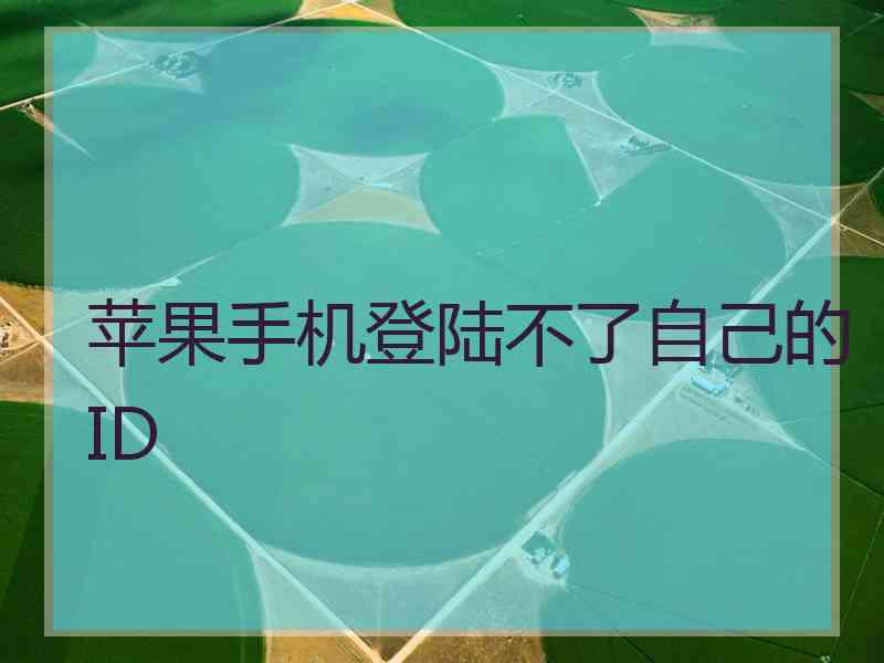 苹果手机登陆不了自己的ID 苹果手机登陆不了自己的ID
