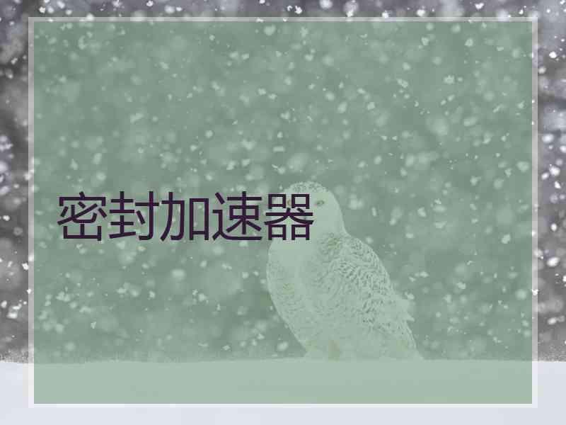 密封加速器 密封加速器