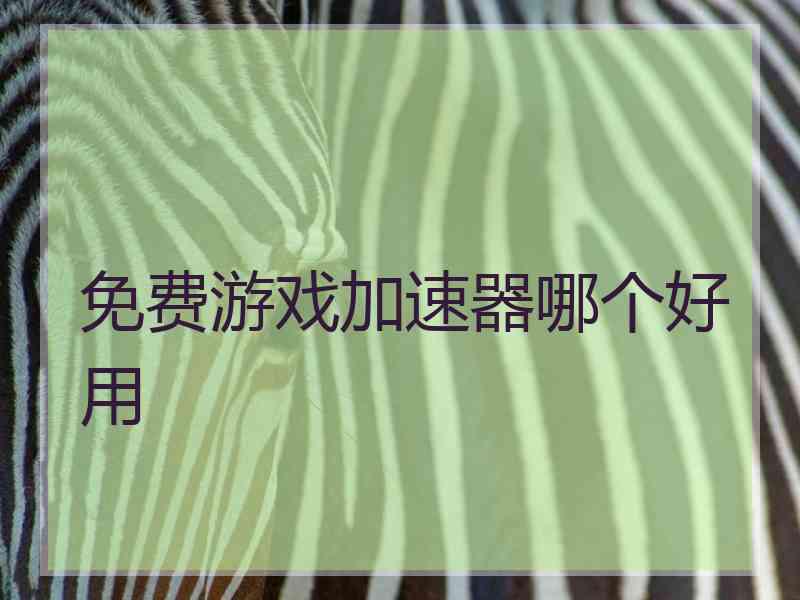 免费游戏加速器哪个好用 免费游戏加速器哪个好用