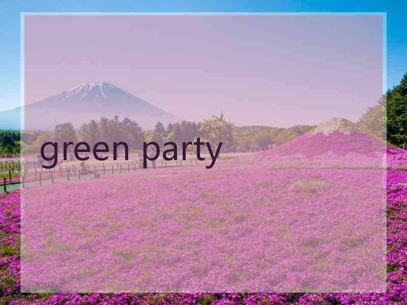 green party green party