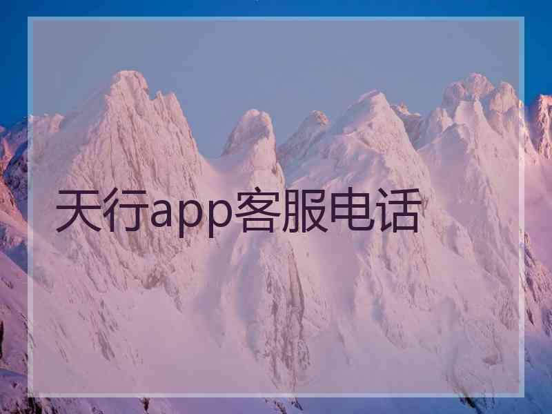 天行app客服电话 天行app客服电话