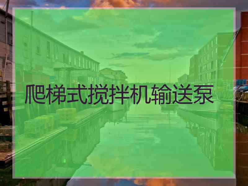 爬梯式搅拌机输送泵 爬梯式搅拌机输送泵