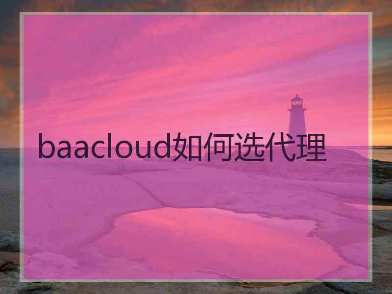 baacloud如何选代理 baacloud如何选代理