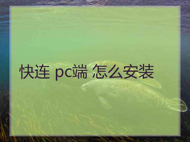 快连 pc端 怎么安装 快连 pc端 怎么安装