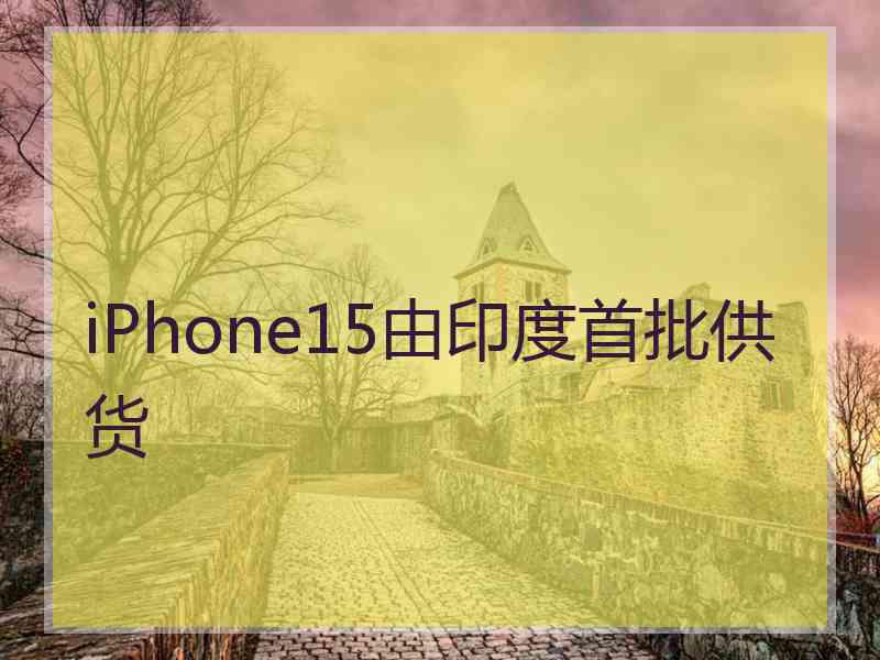 iPhone15由印度首批供货 iPhone15由印度首批供货