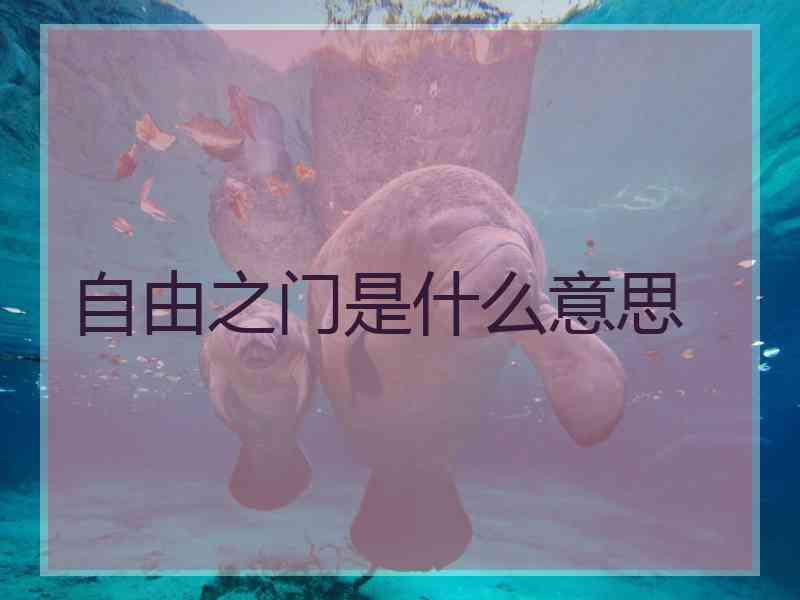 自由之门是什么意思 自由之门是什么意思