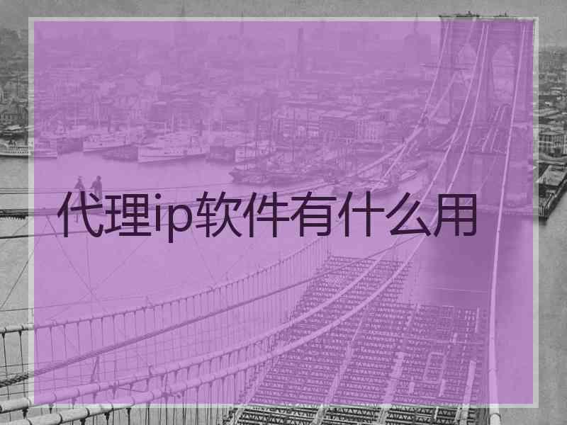 代理ip软件有什么用 代理ip软件有什么用