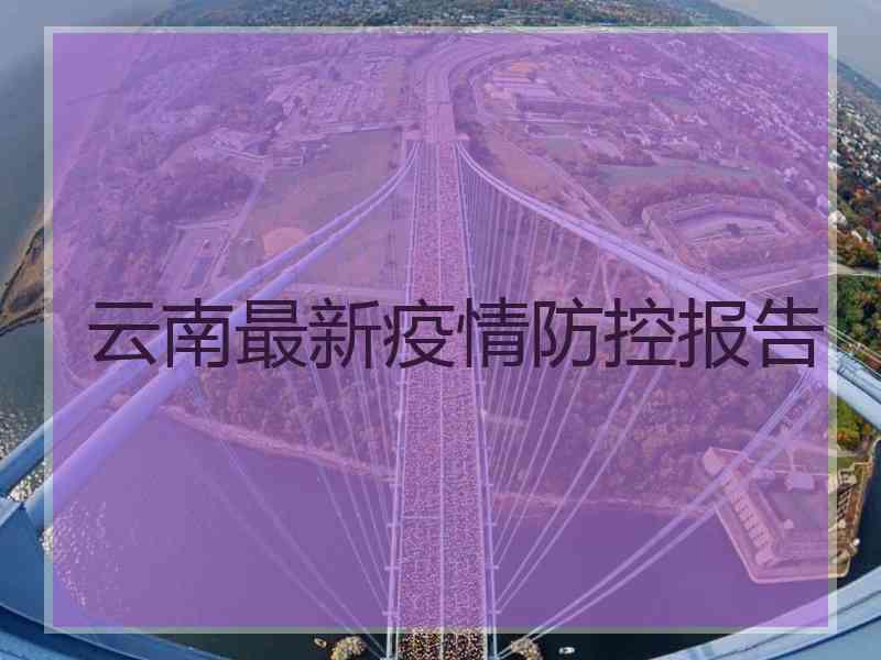 云南最新疫情防控报告 云南最新疫情防控报告