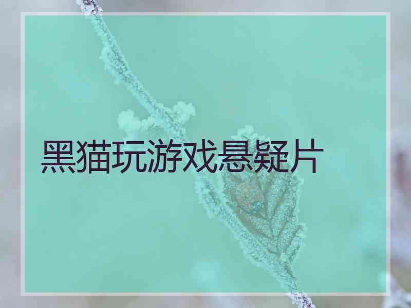 黑猫玩游戏悬疑片 黑猫玩游戏悬疑片