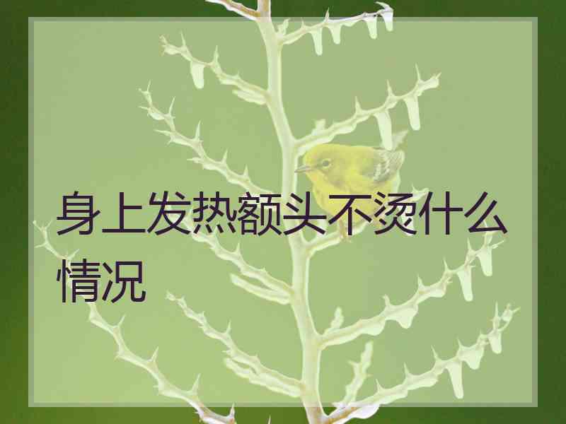 身上发热额头不烫什么情况 身上发热额头不烫什么情况