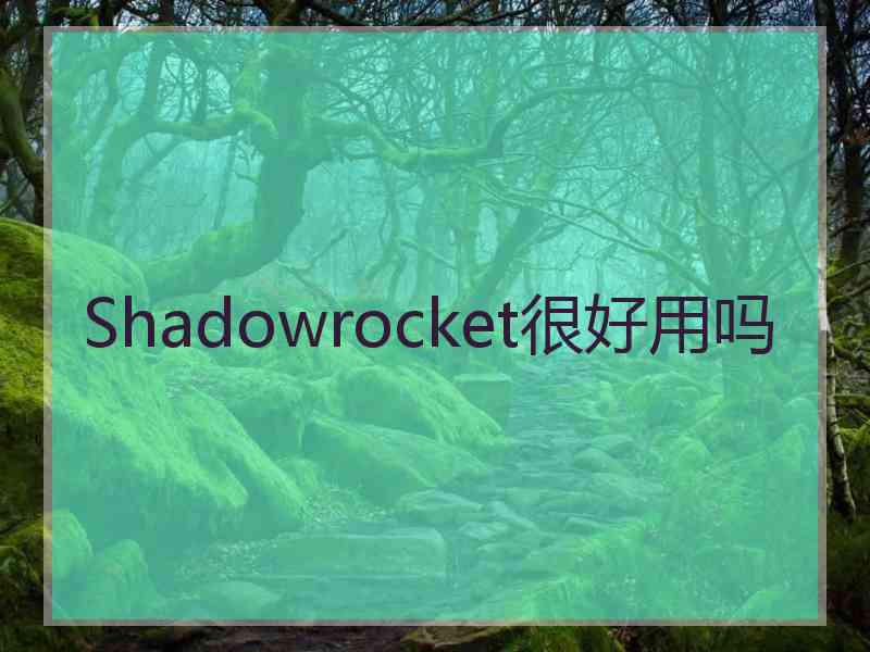 Shadowrocket很好用吗 Shadowrocket很好用吗