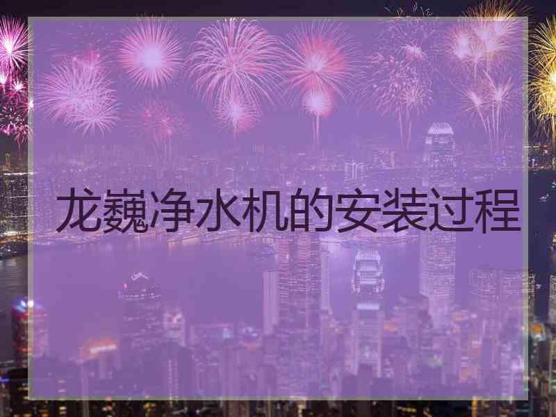 龙巍净水机的安装过程 龙巍净水机的安装过程