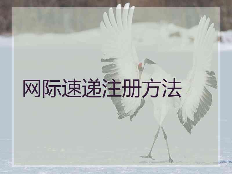 网际速递注册方法 网际速递注册方法