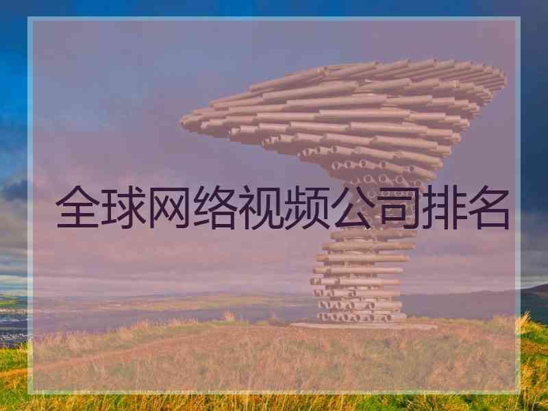 全球网络视频公司排名 全球网络视频公司排名