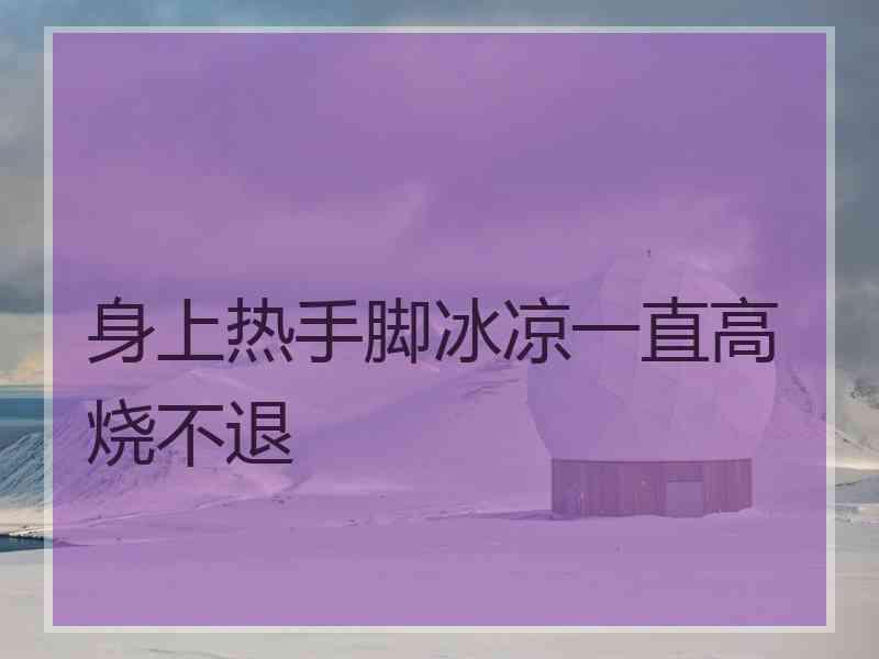 身上热手脚冰凉一直高烧不退 身上热手脚冰凉一直高烧不退