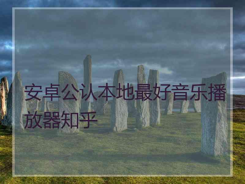 安卓公认本地最好音乐播放器知乎 安卓公认本地最好音乐播放器知乎