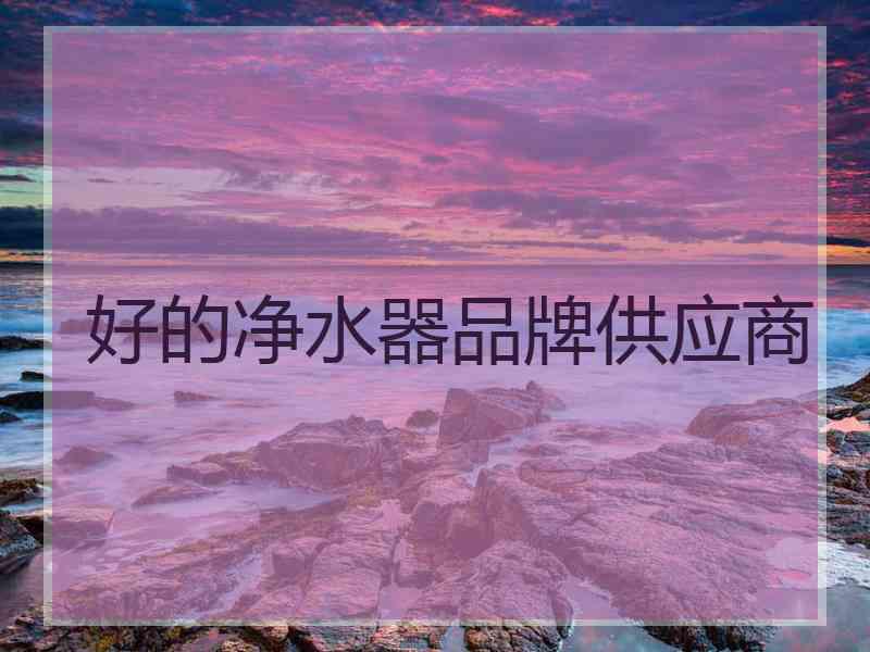 好的净水器品牌供应商 好的净水器品牌供应商