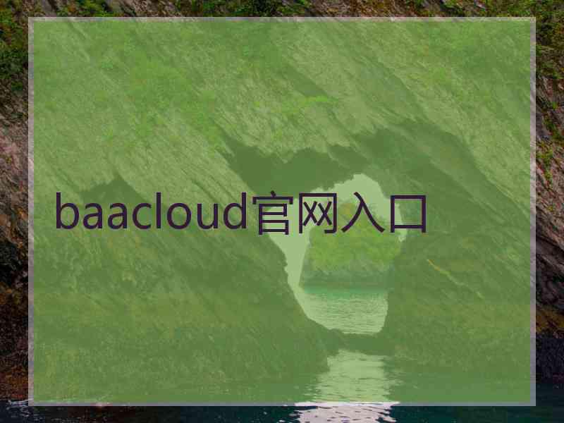 baacloud官网入口 baacloud官网入口