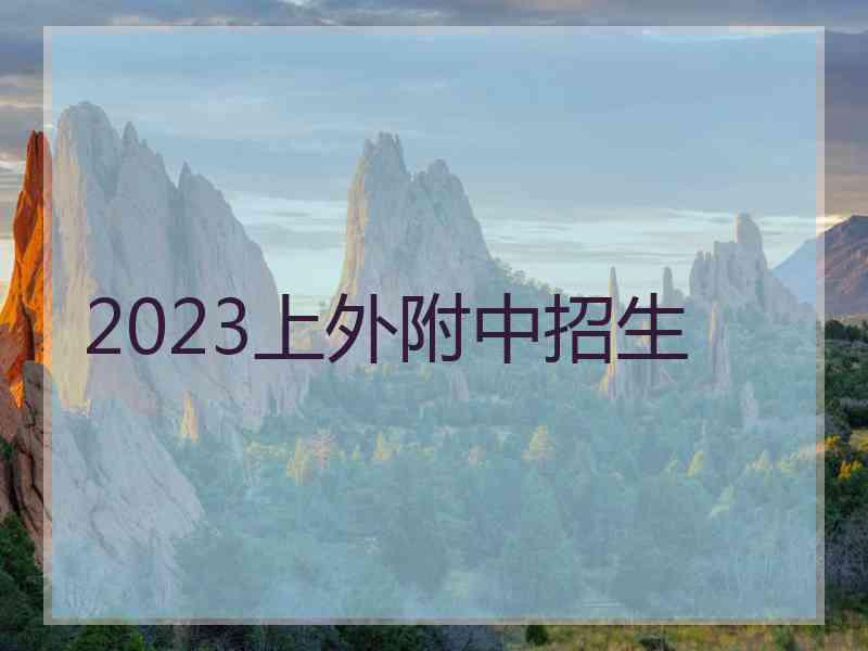 2023上外附中招生 2023上外附中招生