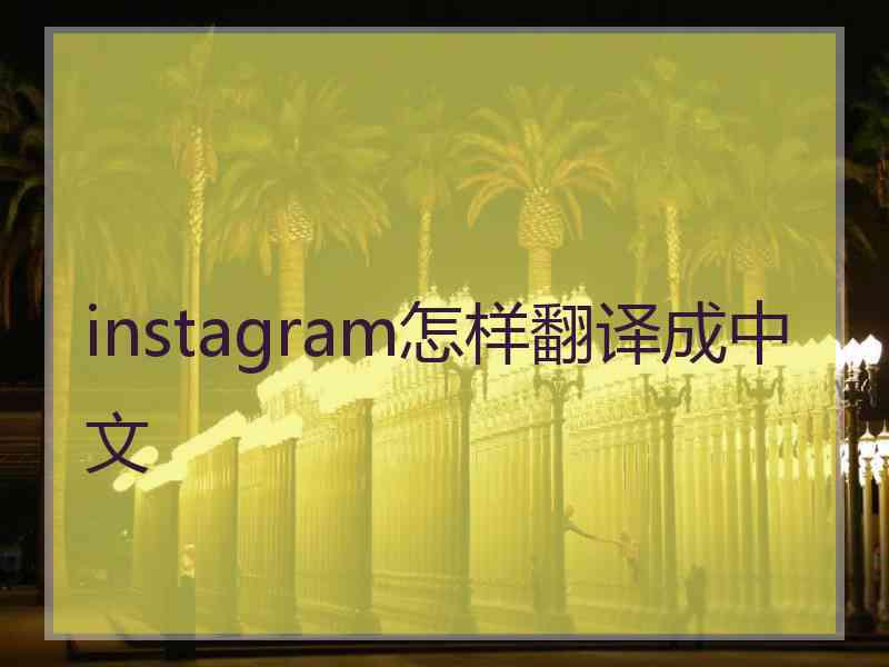 instagram怎样翻译成中文 instagram怎样翻译成中文