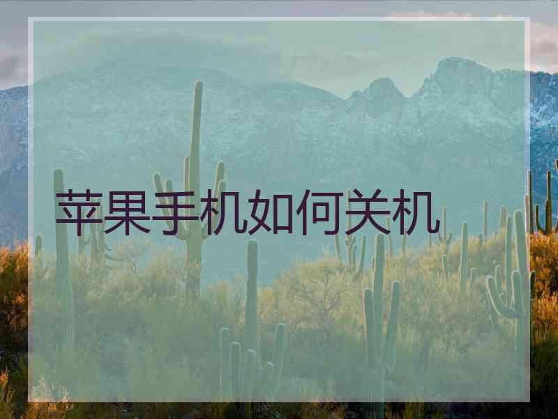 苹果手机如何关机 苹果手机如何关机
