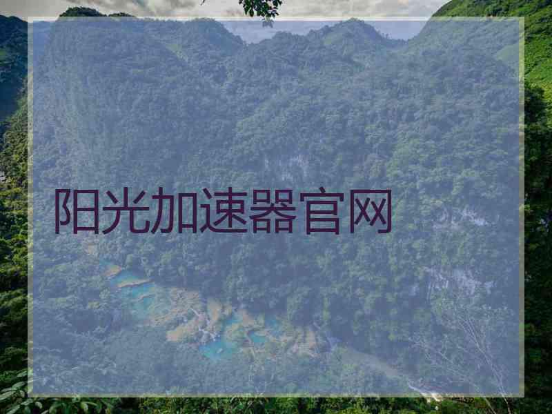 阳光加速器官网 阳光加速器官网