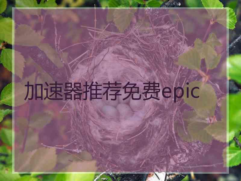 加速器推荐免费epic 加速器推荐免费epic