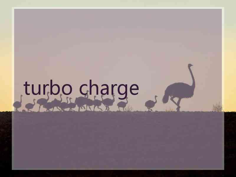 turbo charge turbo charge