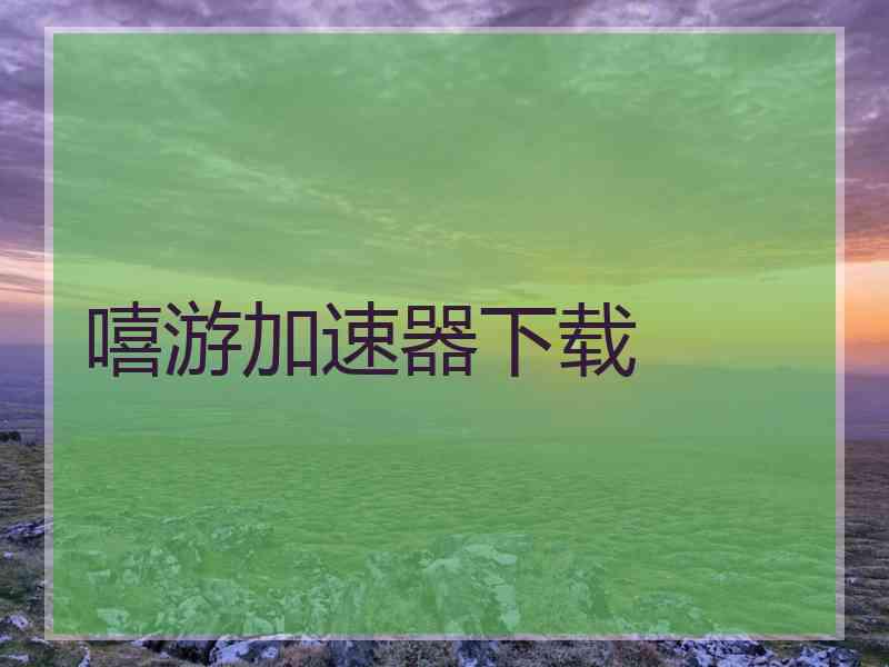 嘻游加速器下载 嘻游加速器下载