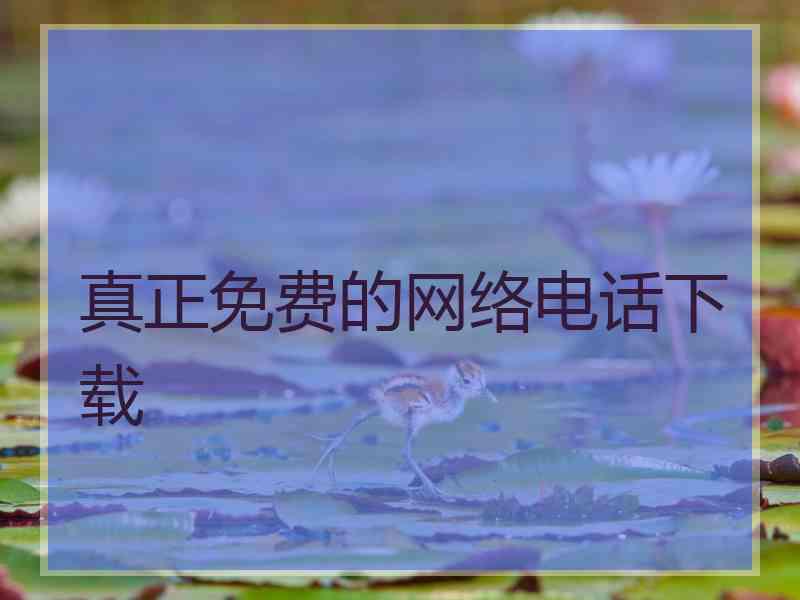 真正免费的网络电话下载 真正免费的网络电话下载