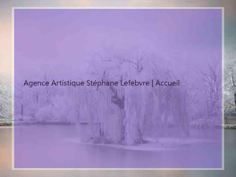 Agence Artistique Stéphane Lefebvre | Accueil