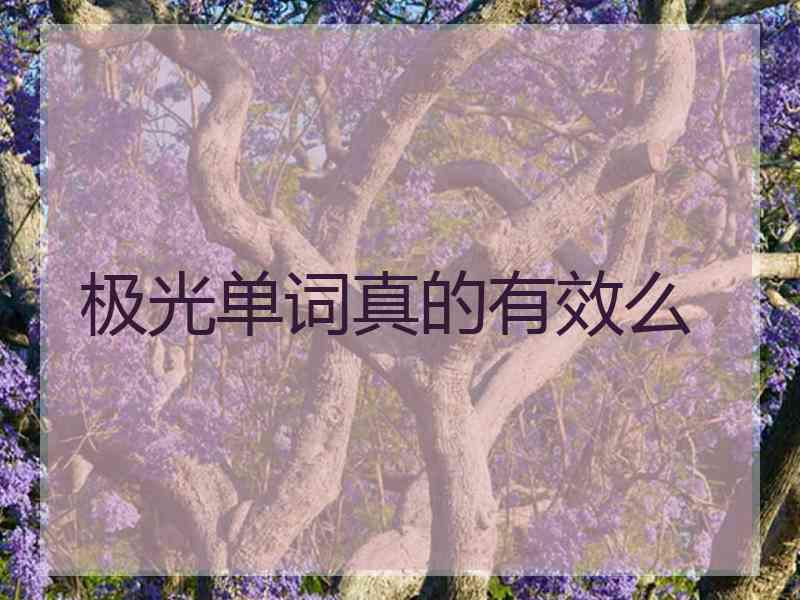 极光单词真的有效么