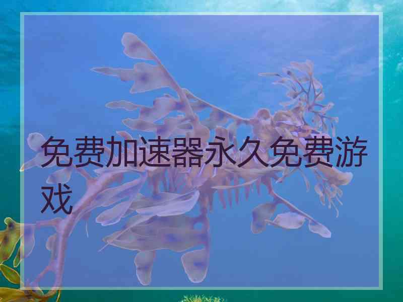 免费加速器永久免费游戏