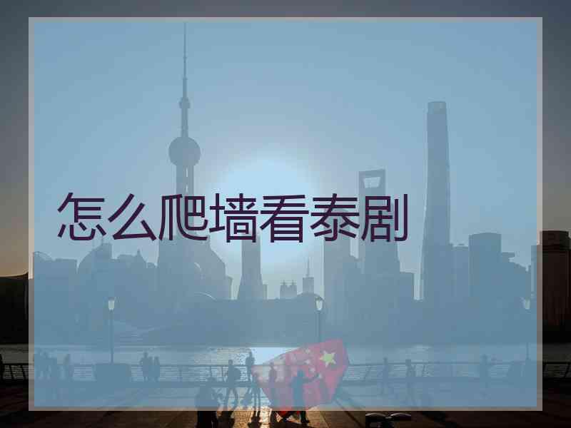 怎么爬墙看泰剧