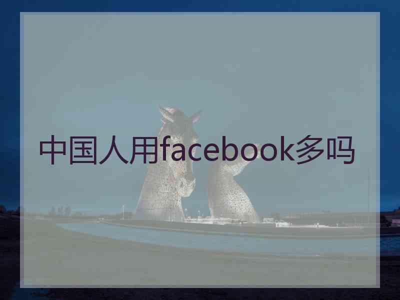 中国人用facebook多吗