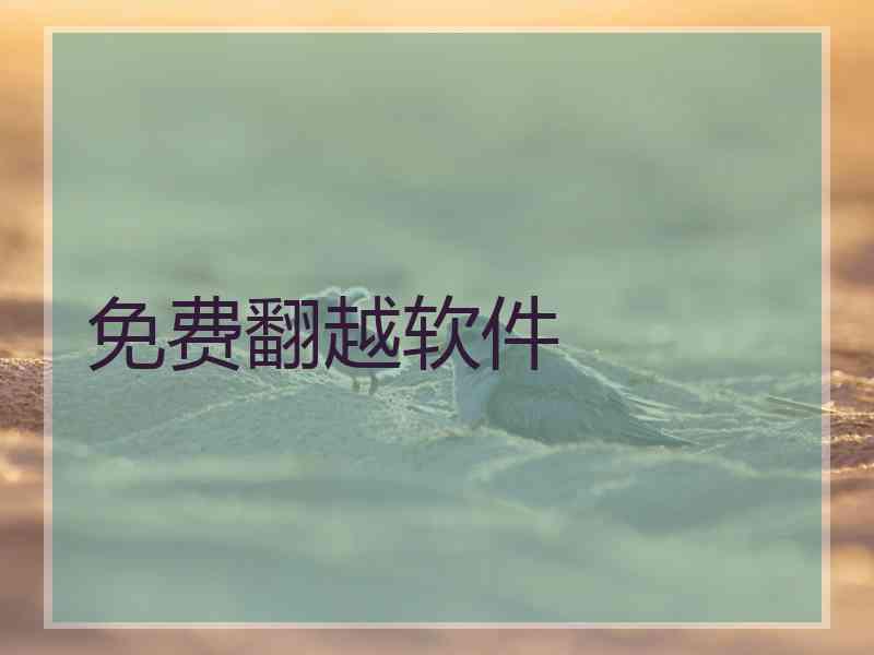 免费翻越软件