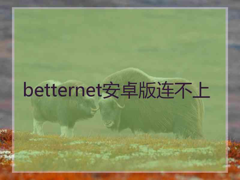 betternet安卓版连不上