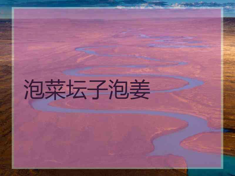 泡菜坛子泡姜