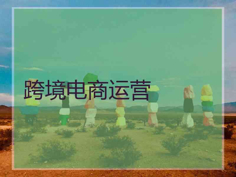 跨境电商运营