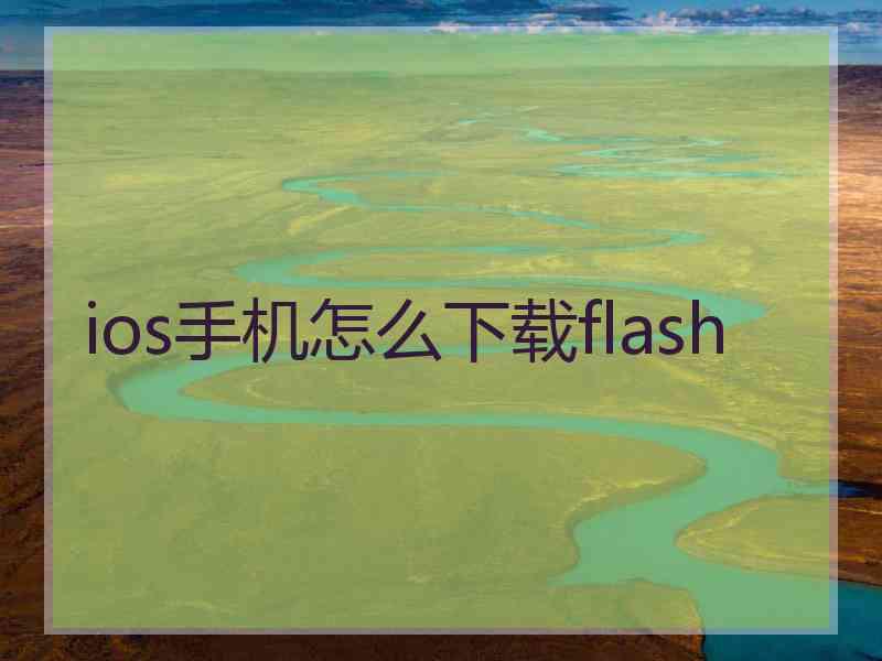 ios手机怎么下载flash
